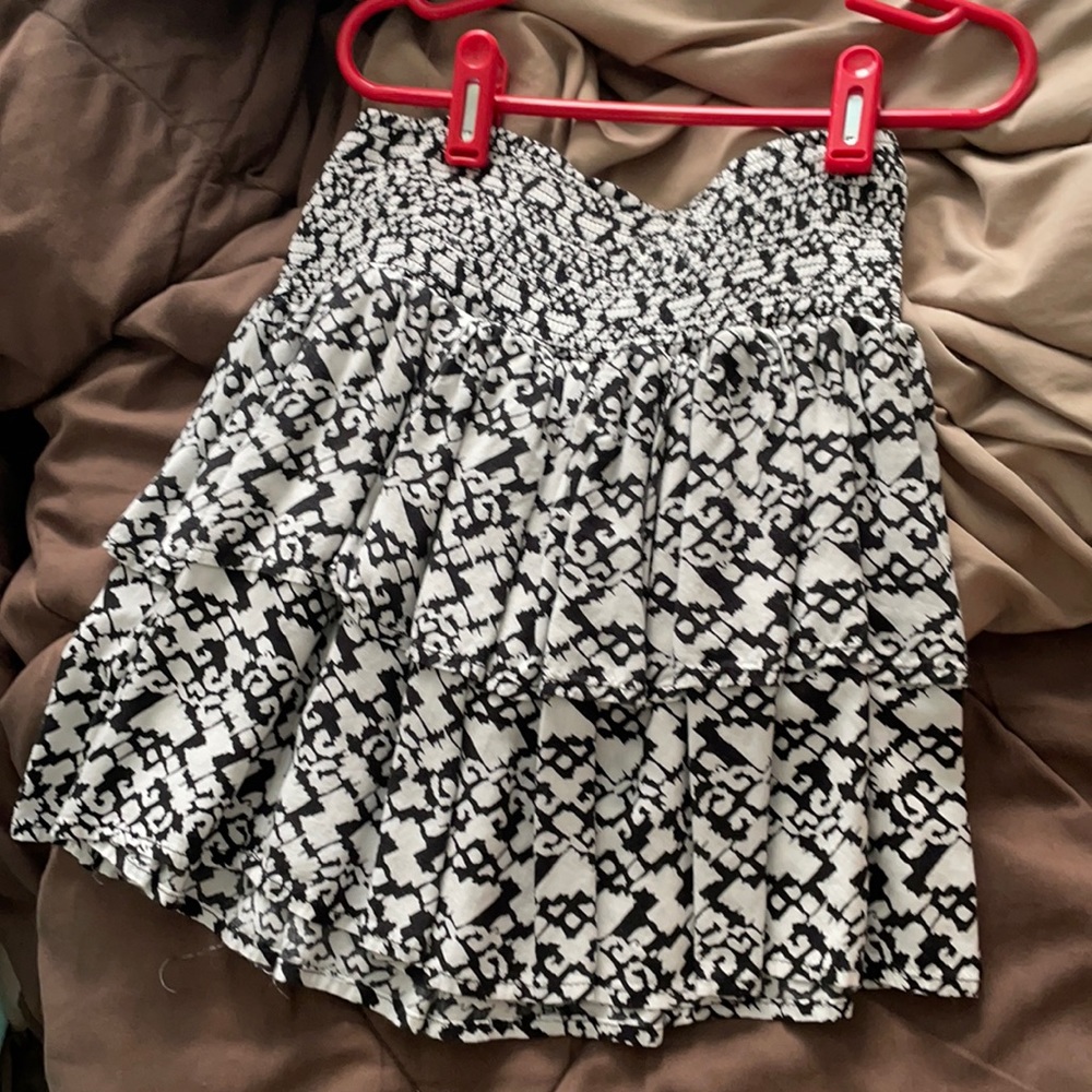 White and black skirt